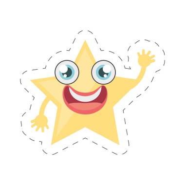 İpi kes çizgi film yıldız süs doğum günü