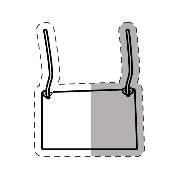 Kort tomma hängande skär linje — Stock vektor