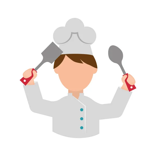 Personagem de desenhos animados Chef — Vetor de Stock