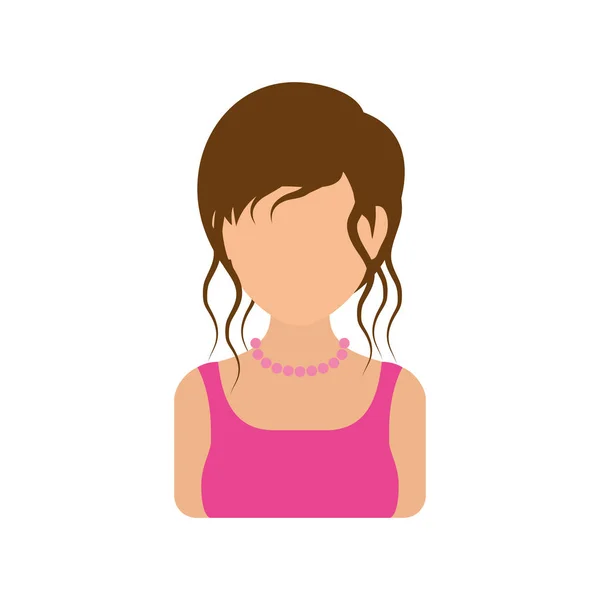 Profil sans visage des femmes — Image vectorielle
