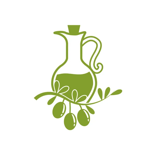 橄榄油健康食品 — 图库矢量图片