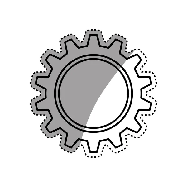 Gear piece machinery — Stock Vector