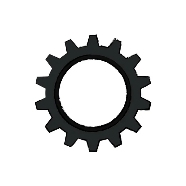 Gear piece machinery — Stock Vector