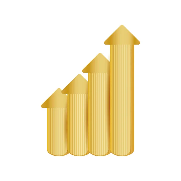 統計成長グラフィック — ストックベクタ