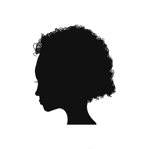 Vrouw hoofd silhouet — Stockvector
