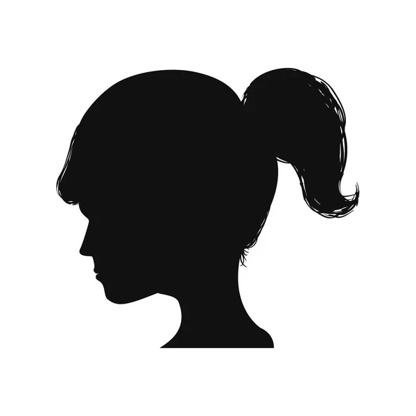 Woman head silhouette — Stock Vector