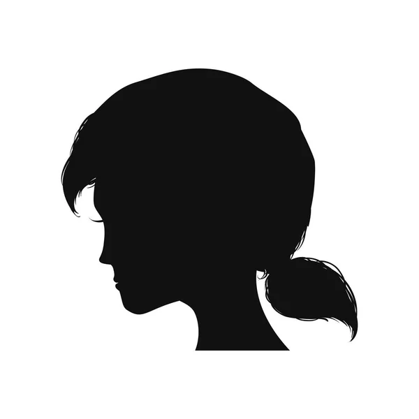 Woman head silhouette — Stock Vector