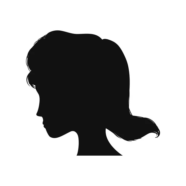 Woman head silhouette — Stock Vector