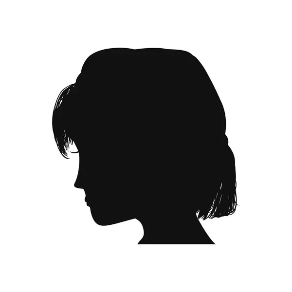 Woman head silhouette — Stock Vector