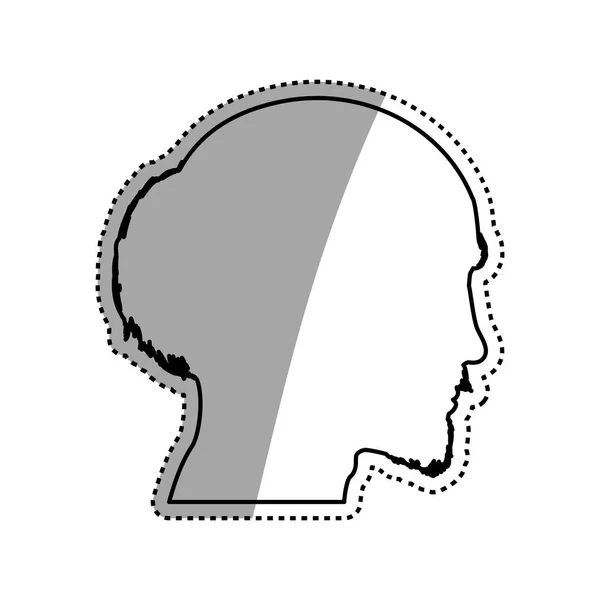 Man head silhouette — Stock Vector