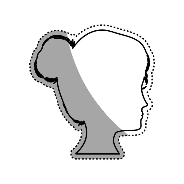 Woman head silhouette — Stock Vector