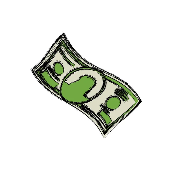 Billete de dinero — Vector de stock