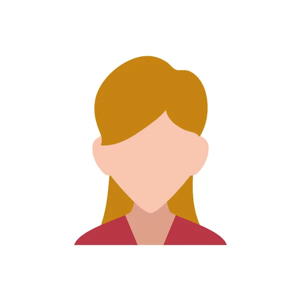 Woman faceless profile — Stock Vector