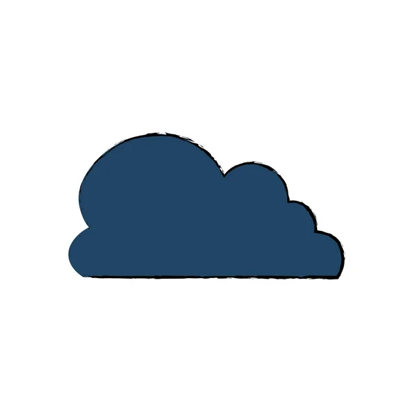 Símbolo meteorológico nuvem — Vetor de Stock
