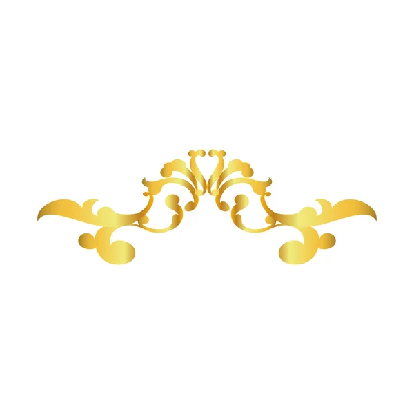 Ornamento de redemoinho dourado — Vetor de Stock