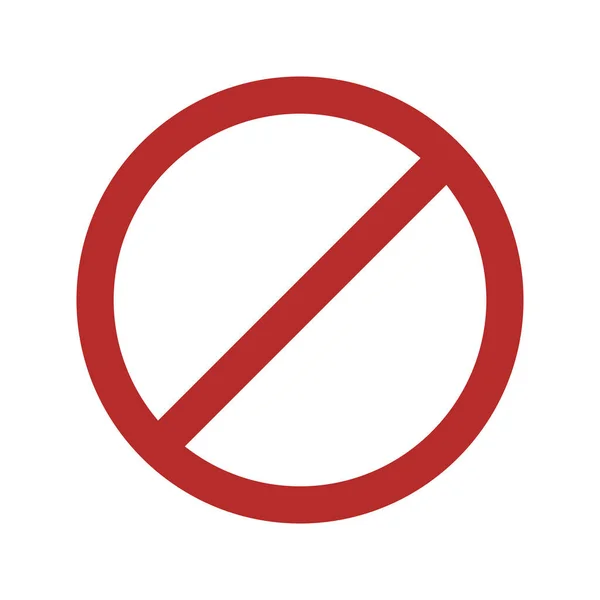 Запрещённый круглый знак — стоковый вектор