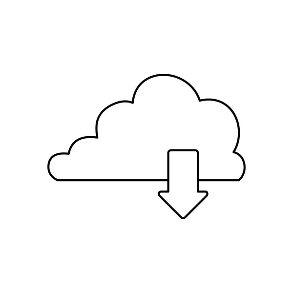 Technologie de cloud computing — Image vectorielle