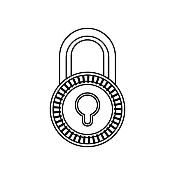 Security padlock device — Stock Vector