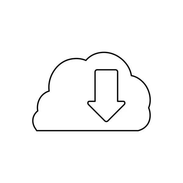 Technologie de cloud computing — Image vectorielle