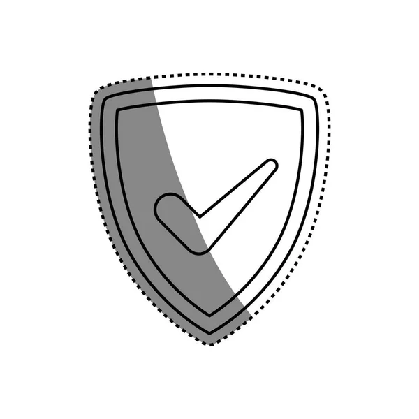 Emblema dello scudo di sicurezza — Vettoriale Stock