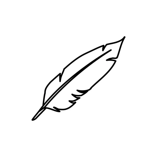 Pluma de pluma Vintage — Vector de stock