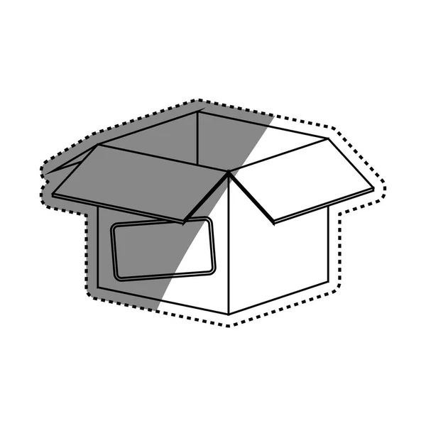 Caja abierta aislada — Archivo Imágenes Vectoriales