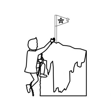 Başarı için tırmanma işadamı