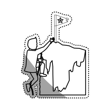 Başarı için tırmanma işadamı