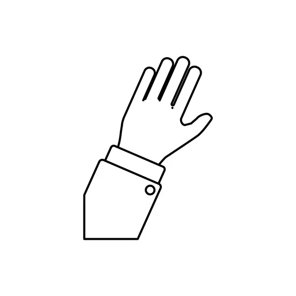 Silhouette braccio umano — Vettoriale Stock