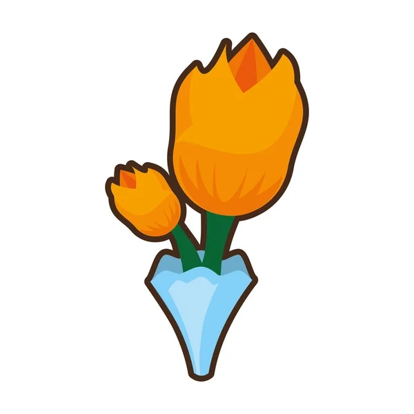 Bouquet tulip flower image — Stock Vector