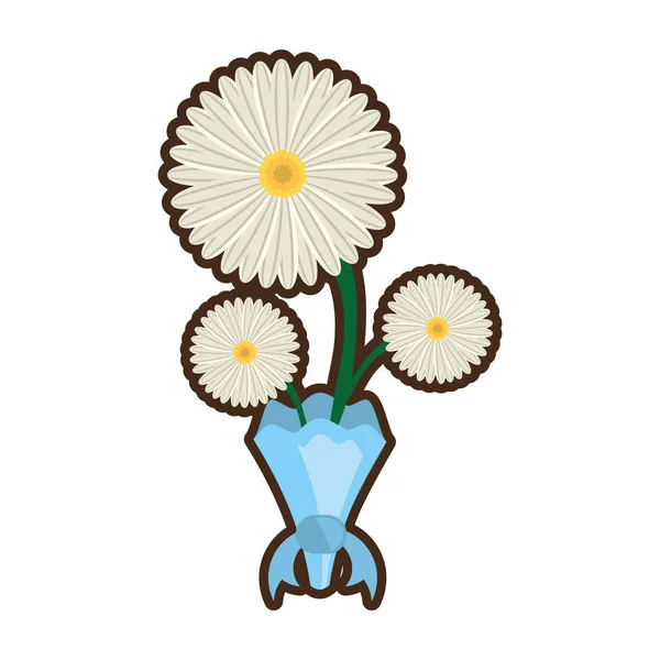 束雏菊花装饰图像 — 图库矢量图片
