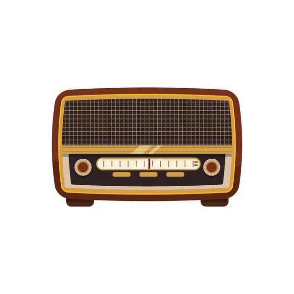 Antique radio stereo — Stock Vector
