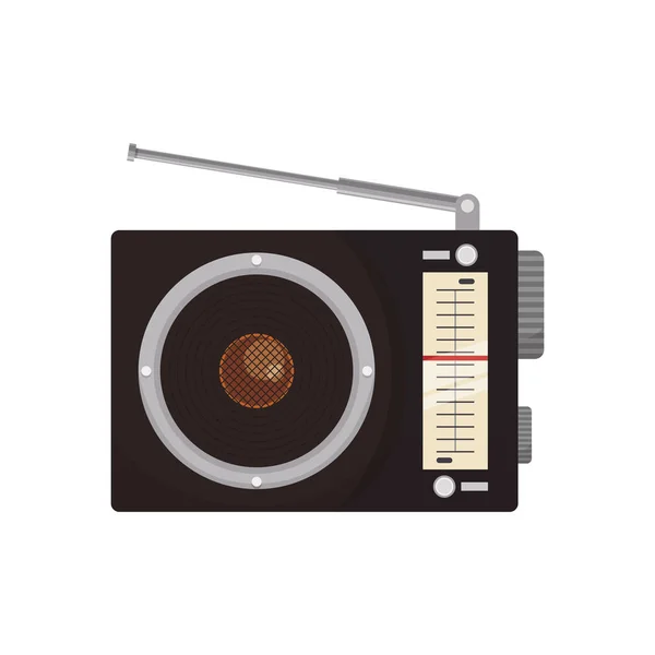 Stereo radio antik - Stok Vektor