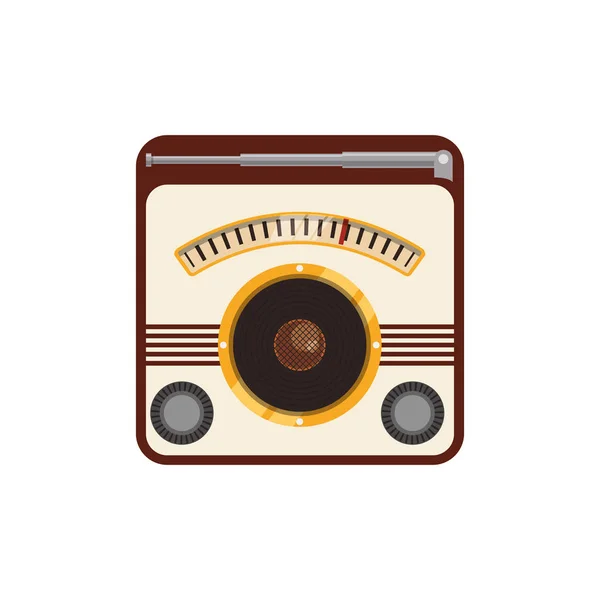 Antik rádió sztereo — Stock Vector