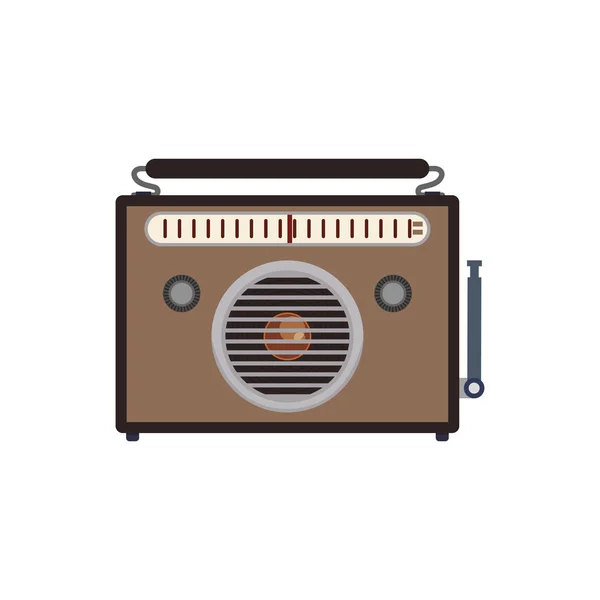 Stereo radio antik - Stok Vektor
