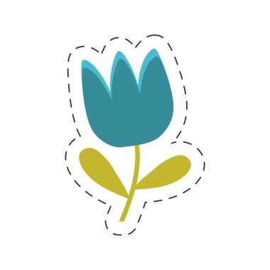 Mavi Lale çiçek bahar hattı kes