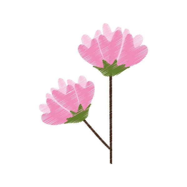 Fleur printemps fleurit croquis — Image vectorielle