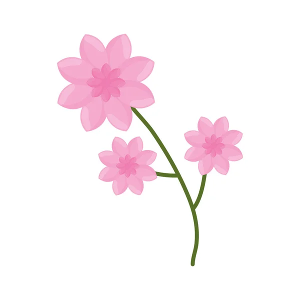Flower branch spring icon — Stock Vector