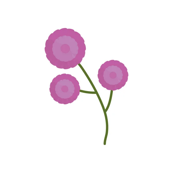 Fialový květ větev jarní ikona — Stockový vektor