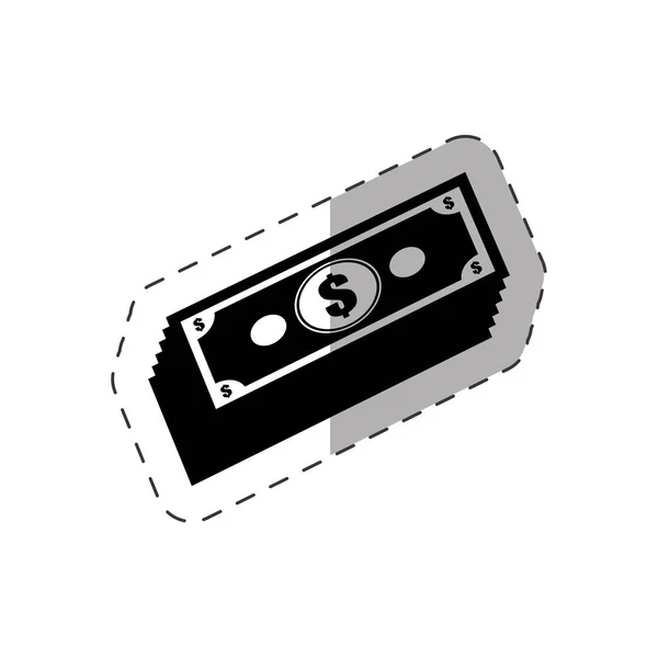 Dólar dinero facturas icono — Vector de stock