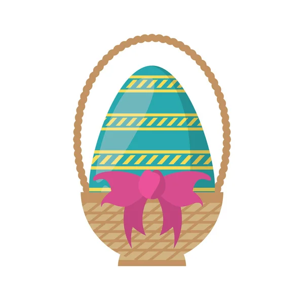 Wielkanocny koszyk jaj łuk ozdoba — Wektor stockowy