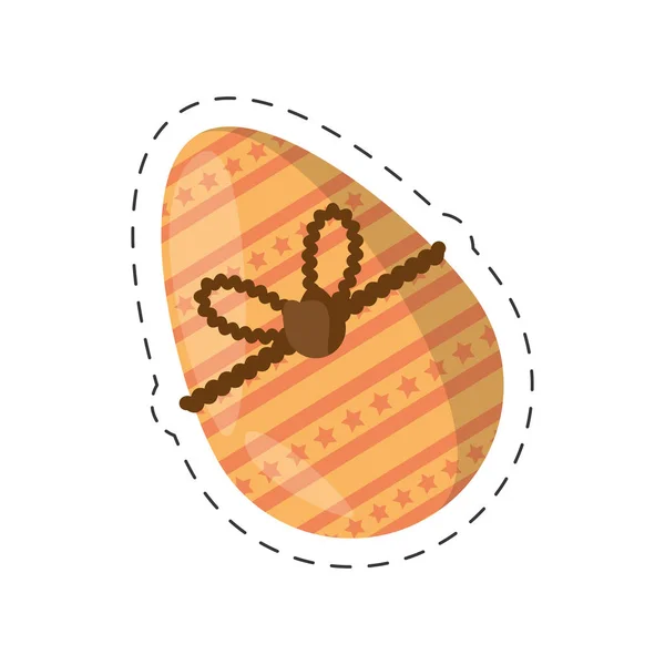 Πασχαλινό αυγό διακόσμηση στολίδι - Αποκοπή γραμμής — Διανυσματικό Αρχείο