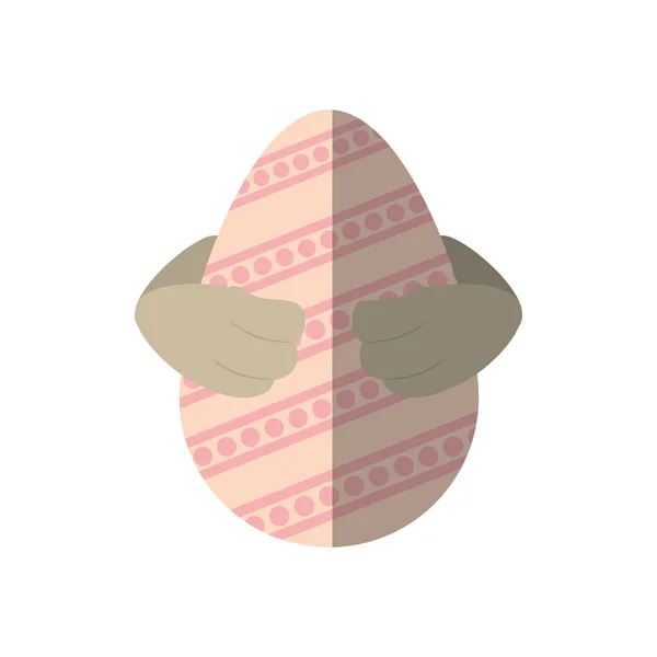 Pascua huevo pata conejo decoración sombra — Vector de stock