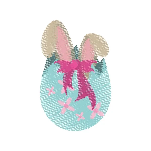 Dibujo Pascua huevo sorpresa conejito — Vector de stock