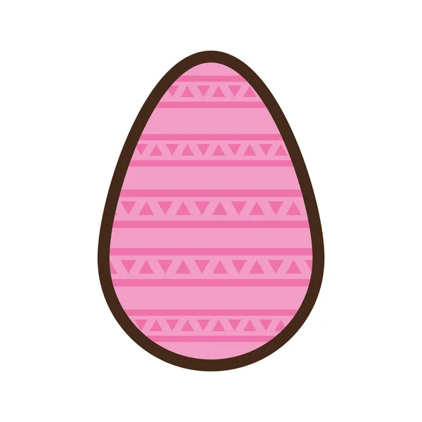 Decoración de cinta de huevo rosa de Pascua de dibujos animados — Vector de stock