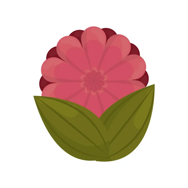 Цветочный бутон с листьями — стоковый вектор