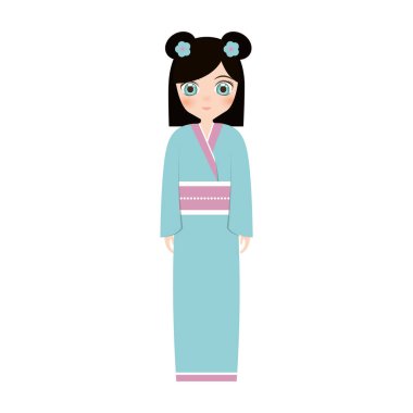 kız Japon bebek geleneksel elbise