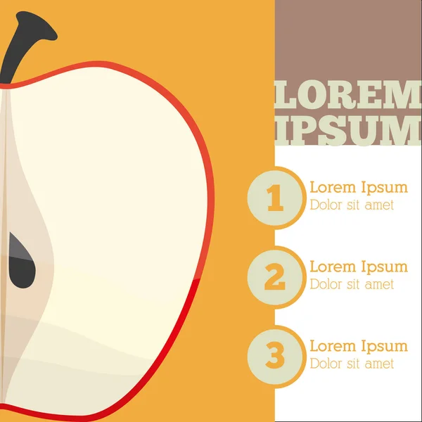 Инфографический дизайн яблок — стоковый вектор