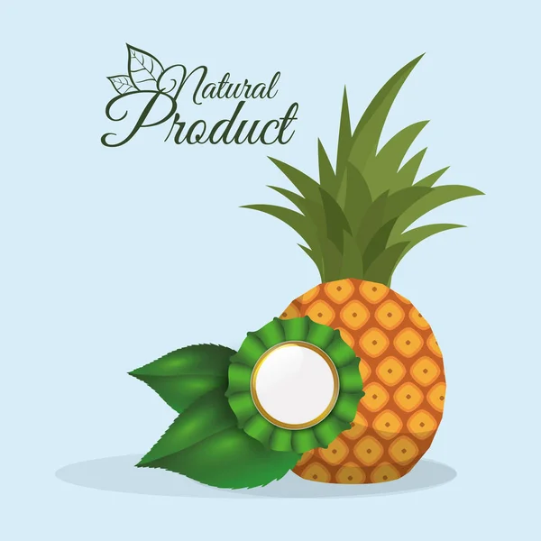 Ananas qualité du produit naturel — Image vectorielle