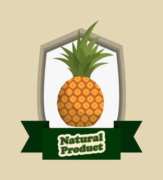 Ananas aliment produit naturel — Image vectorielle